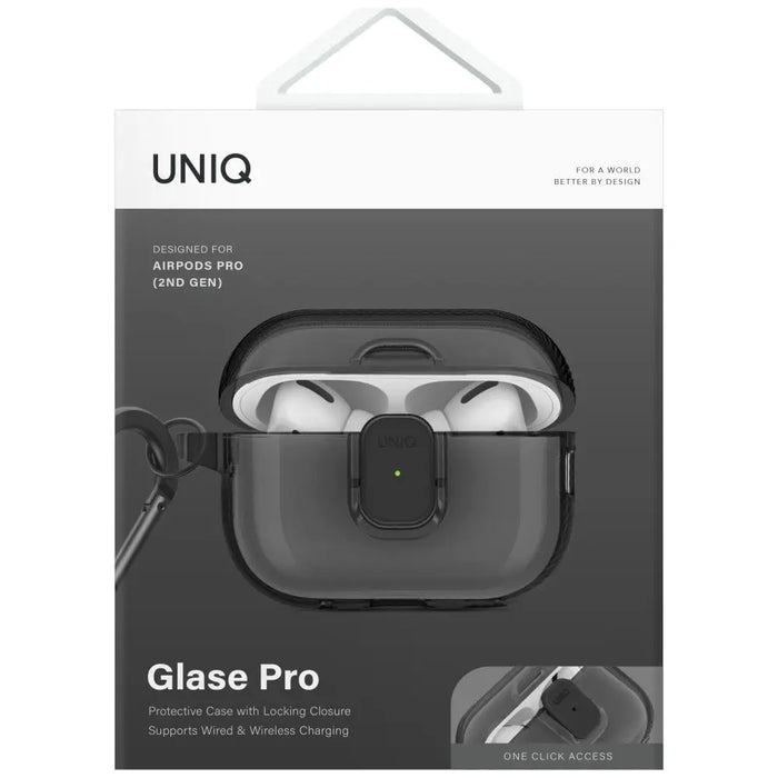 Uniq Glase Pro Case for AirPods Pro 2 - Black - Cell phone cases and covers<<<HurtelXML