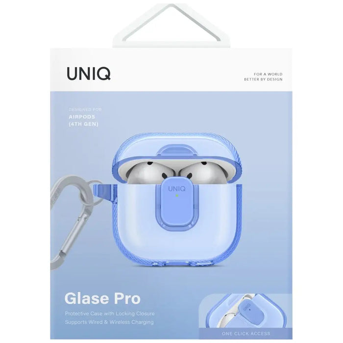 Uniq Glase Pro Case for AirPods 4 - Blue - Cell phone cases and covers<<<HurtelXML