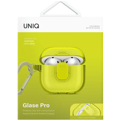 Uniq Glase Pro Case for AirPods 4 - Yellow - Cell phone cases and covers<<<HurtelXML