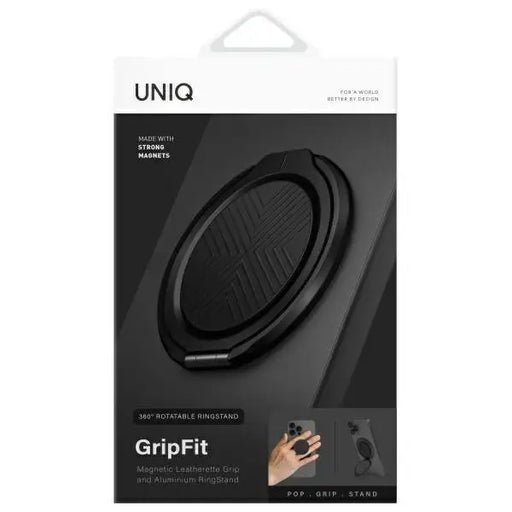 Uniq Gripfit 360 Magnetic Mount&Kickstand Magnetic Holder black/midnight black - Cell phone holders<<<HurtelXML