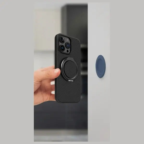 Uniq Gripfit Premium 360 Magnetic Mount&Kickstand Magnetic Holder black/carbon black - Cell phone holders<<<HurtelXML