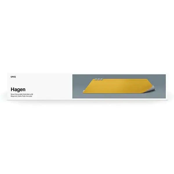 Uniq Hagen Magnetic Desk Pad Double-Sided Yellow-Gray - Rubber pad on the desk<<<HurtelXML