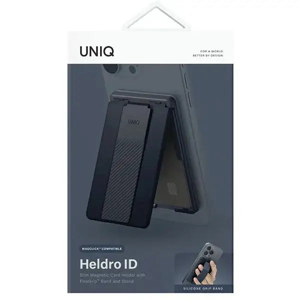 Uniq Heldro ID magnetic wallet with support and band - navy blue - Others<<<HurtelXML