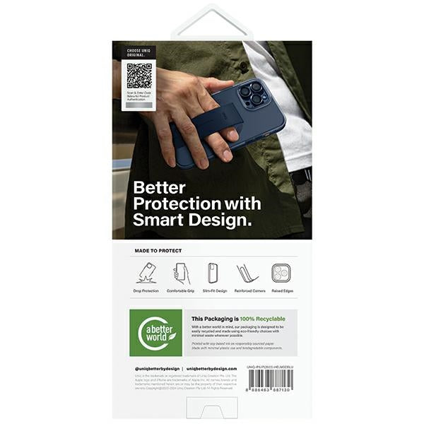 Uniq Heldro Mag Magclick Charging case for iPhone 15 Pro - blue - Cell phone cases and covers<<<HurtelXML