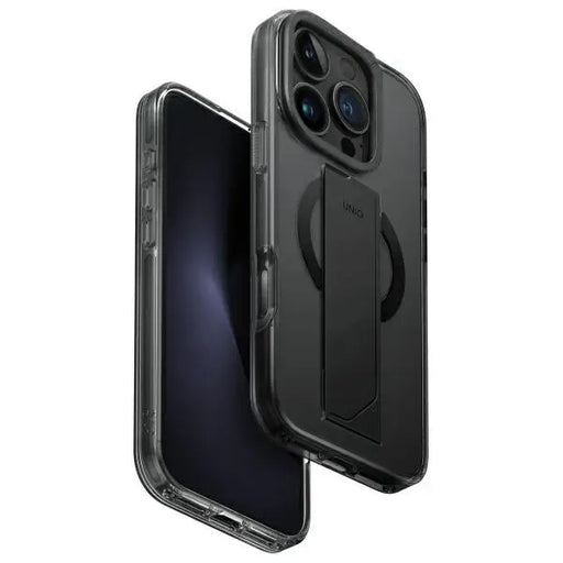 Uniq Heldro Max iPhone 16 Pro 6.3’’ Magclick Charging Case Black/Vapour Smoke - Cell phone cases and covers<<<HurtelXML