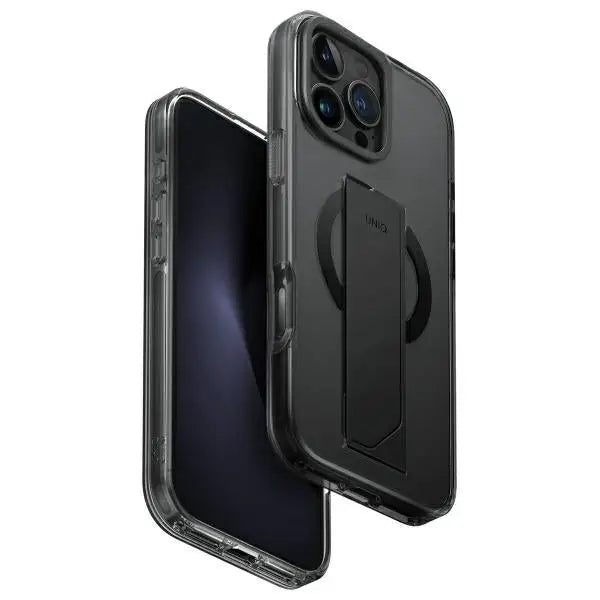 Uniq Heldro Max iPhone 16 Pro Max 6.9’’ Magclick Charging case black/vapour smoke - Cell phone cases