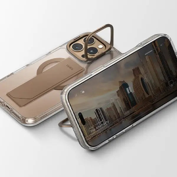 Uniq Heldro Max Magclick Charging Case for iPhone 16 Pro Max - Gold - Cell phone cases and covers<<<HurtelXML