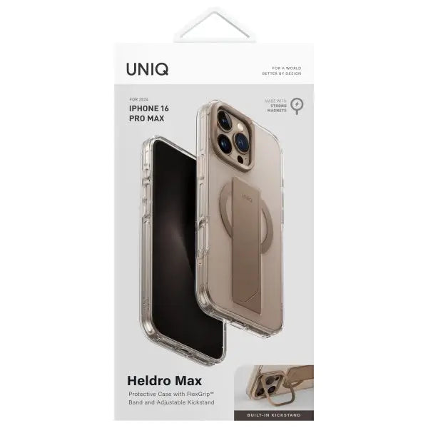 Uniq Heldro Max Magclick Charging Case for iPhone 16 Pro Max - Gold - Cell phone cases and covers<<<HurtelXML