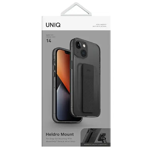 Uniq Heldro Mount case for iPhone 14 - black - Cell phone cases and covers<<<HurtelXML