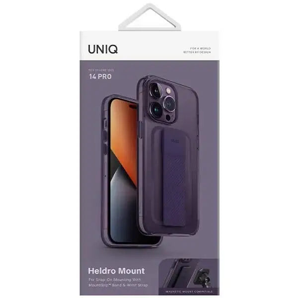 Uniq Heldro Mount case for iPhone 14 Pro - purple - Cell phone cases and covers<<<HurtelXML