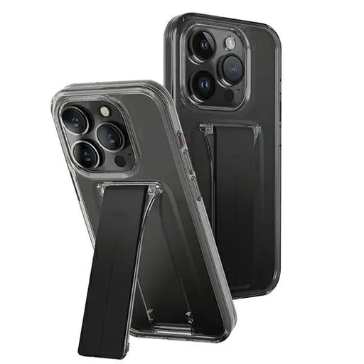 Uniq Heldro Mount case with Stand iPhone 15 Pro 6.1’’ smoke/vapor smoke - Cell phone cases and covers<<<HurtelXML