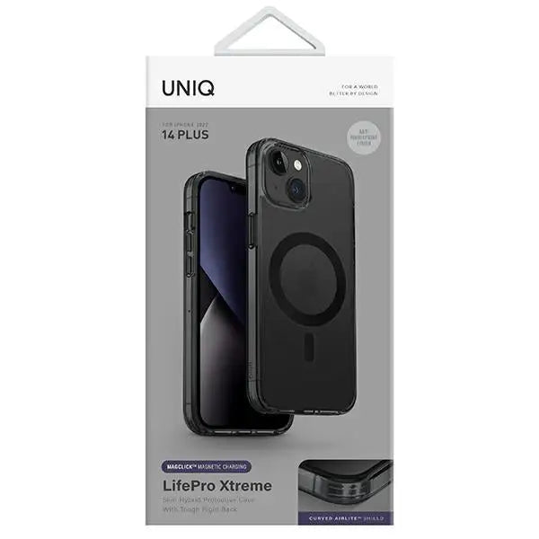Uniq LifePro Xtreme Magclick Charging case for iPhone 14 Plus - gray and black - Cell phone cases and covers<<<HurtelXML