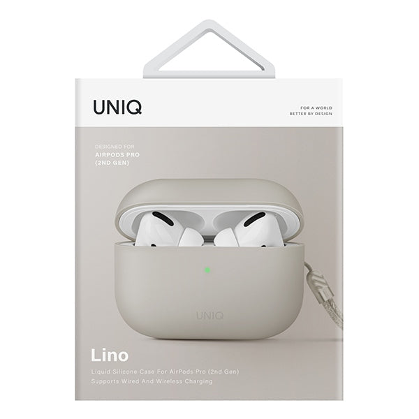 Uniq Lino case for AirPods Pro 2 - beige - Cell phone cases and covers<<<HurtelXML