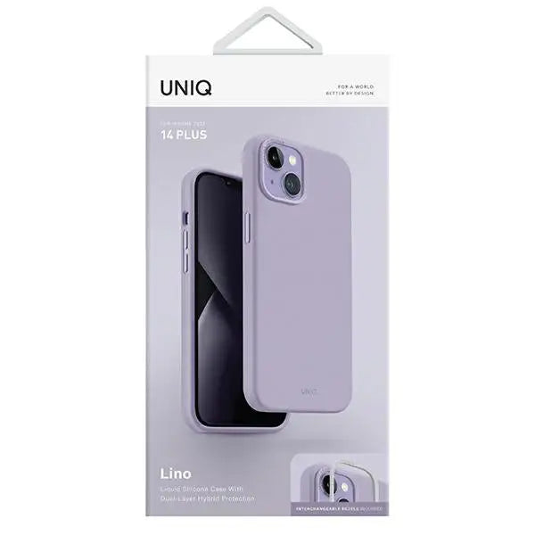 Uniq Lino case for iPhone 14 Plus - lilac - Cell phone cases and covers<<<HurtelXML