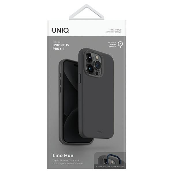 Uniq Lino Hue Magclick Charging case for iPhone 15 Pro - gray - Cell phone cases and covers<<<HurtelXML