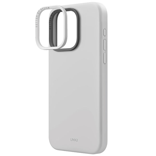 Uniq Lino Hue Magclick Charging case for iPhone 15 Pro Max - light gray - Cell phone cases and covers<<<HurtelXML