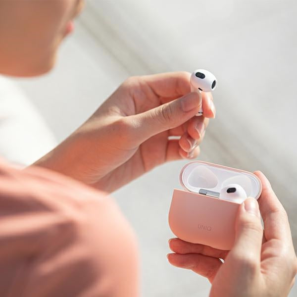 Uniq Lino Silicone case for AirPods 3 - gray - Cell phone cases and covers<<<HurtelXML