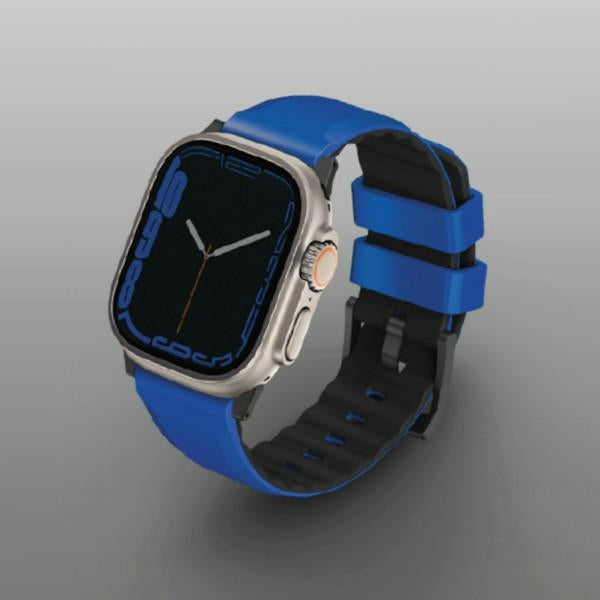 Uniq Linus Airosoft Silicone Strap for Apple Watch 1/2/3/4/5/6/7/8/SE/SE2/Ultra 42/44/45/49mm - Blue - Other cell phone