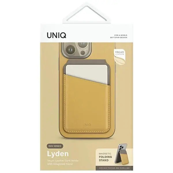 Uniq Lyden DS magnetic RFID wallet with phone stand - yellow-gray - Others<<<HurtelXML