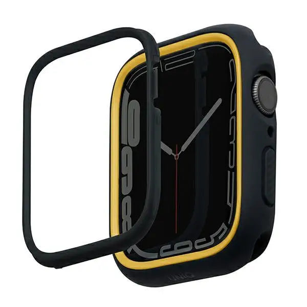 Uniq Moduo case for Apple Watch 4/5/6/7/8/9/SE/SE2 44/45mm - black and mustard - Cell phone cases and covers<<<HurtelXML