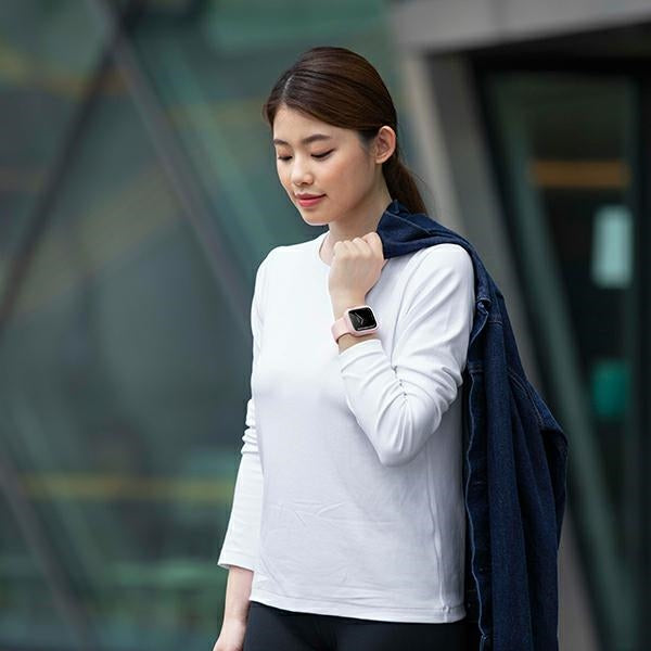 Uniq Moduo case for Apple Watch 4/5/6/7/8/SE/SE2 44/45mm - pink and white - Cell phone cases and covers<<<HurtelXML