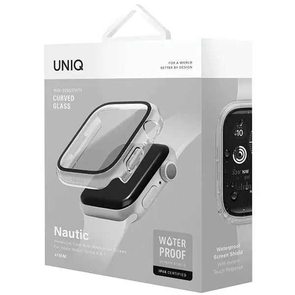 Uniq Nautic Apple Watch Series 7/8/9 41mm Case Transparent/Dove Clear - Cell phone cases and covers<<<HurtelXML
