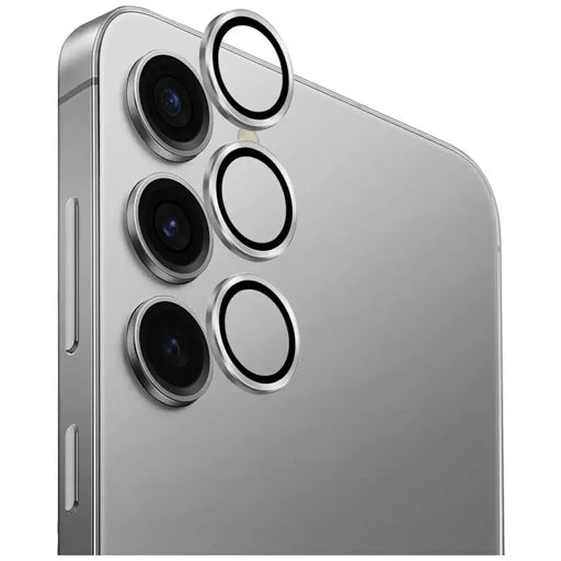 Uniq Optix Aluminum Camera Lens for Samsung Galaxy S25 - Silver - Cell phone tempered glass<<<HurtelXML