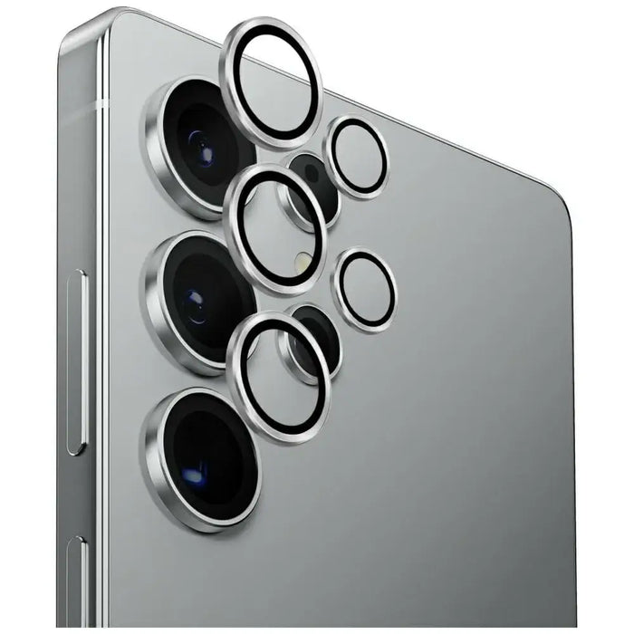 Uniq Optix Aluminum Camera Lens for Samsung Galaxy S25 Ultra - Silver - Cell phone tempered glass<<<HurtelXML