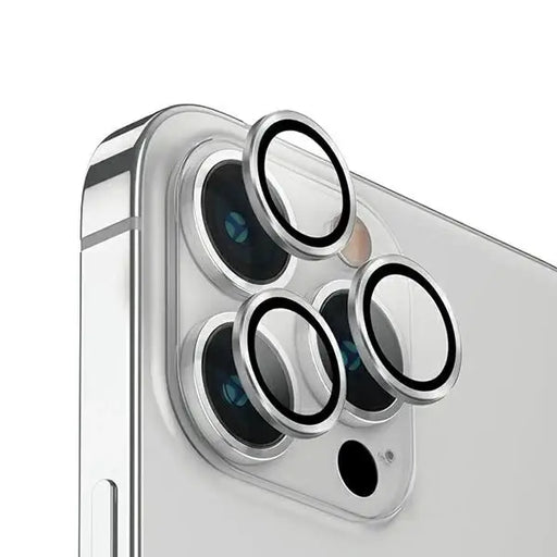 Uniq Optix Aluminum Camera Lens Protector for iPhone 14 Pro / 14 Pro Max camera lens with applicator - silver - Cell