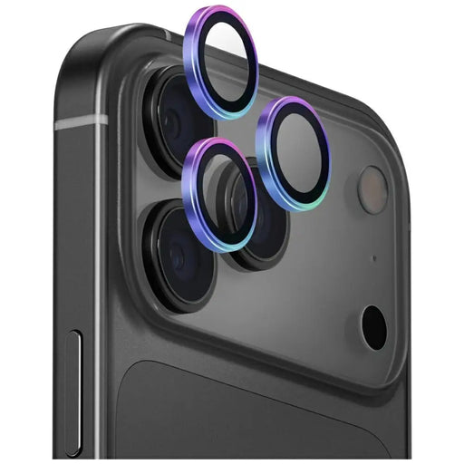 Uniq Optix Aluminum Camera Lens Protector for iPhone 17 Pro / iPhone 17 Pro Max with Applicator - Multicolor - Cell