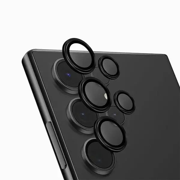 Uniq Optix Aluminum Camera Lens Protector for Samsung Galaxy S24 Ultra camera lens with applicator - black - Cell phone