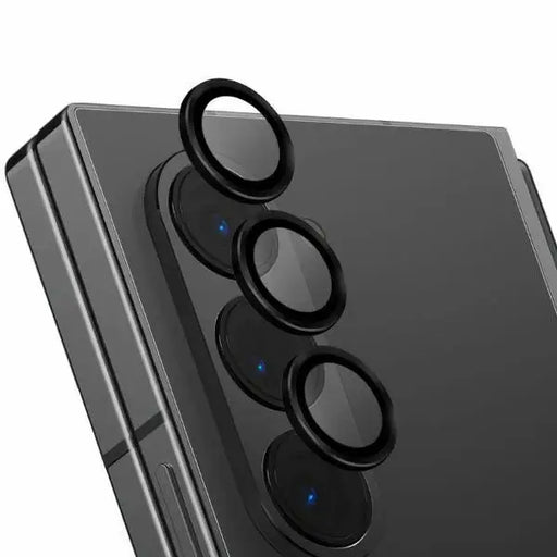 Uniq Optix Auminium Tempered Glass for Lens with Applicator for Samsung Galaxy Z Fold 6 - Black - Cell phone tempered