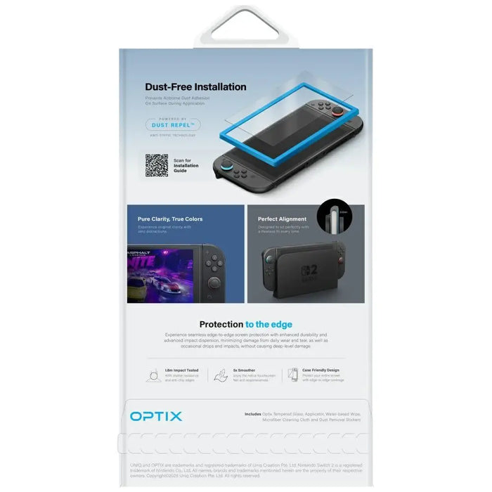 Uniq Optix Clear Tempered Glass for Nintendo Switch 2 - Cell phone tempered glass<<<HurtelXML