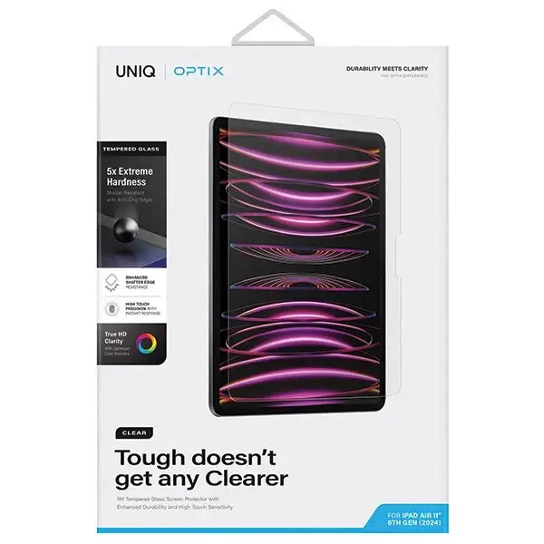 Uniq Optix Clear tempered glass with applicator for iPad Air 11’’ 2024 - Cell phone tempered glass<<<HurtelXML