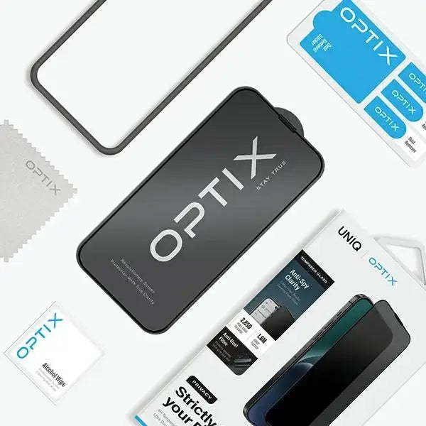 Uniq Optix Privacy Tempered Glass for iPhone 15/14 Pro with Applicator - Cell phone tempered glass<<<HurtelXML