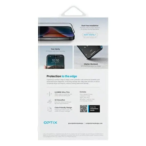 Uniq Optix Vivid tempered glass with applicator for iPhone 16 Plus - Cell phone tempered glass<<<HurtelXML
