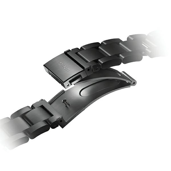 Uniq Osta Stainless Steel Strap for Apple Watch 1/2/3/4/5/6/7/8/SE/SE2/Ultra 42/44/45/49mm - Black - Other cell phone