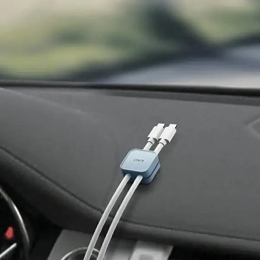 Uniq Pod Self-adhesive Cable Organizer Set of 8 Blue/Arctic Blue - Cable organizers<<<HurtelXML