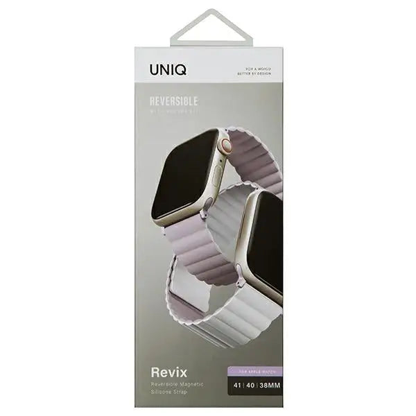 Uniq Revix strap for Apple Watch 1/2/3/4/5/6/7/8/SE/SE2 38/40/41mm - lilac and white - Other cell phone