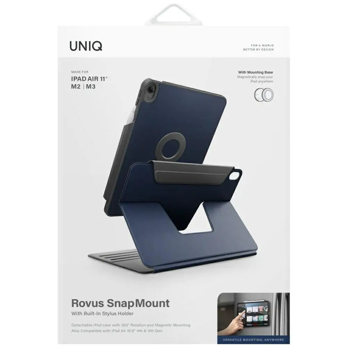 Uniq Rovus Snapmount Magnetic 360 Rotating Detachable case for iPad Air 11’’ 2024 / 2025 / iPad Air 10.9’’ 2020 / 2022