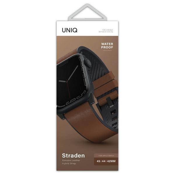 Uniq Straden Leather Hybrid Strap for Apple Watch 1/2/3/4/5/6/7/8/SE/SE2/Ultra 42/44/45/49mm - brown - Other cell phone