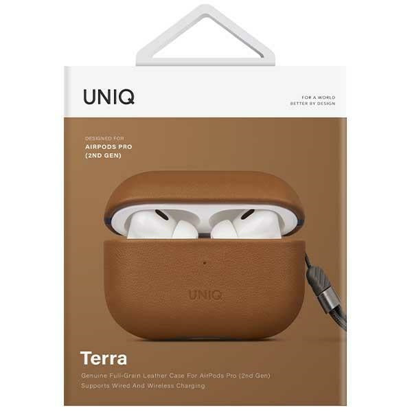 Uniq Terra Genuine Leather case for AirPods Pro 2 - brown - Cell phone cases and covers<<<HurtelXML