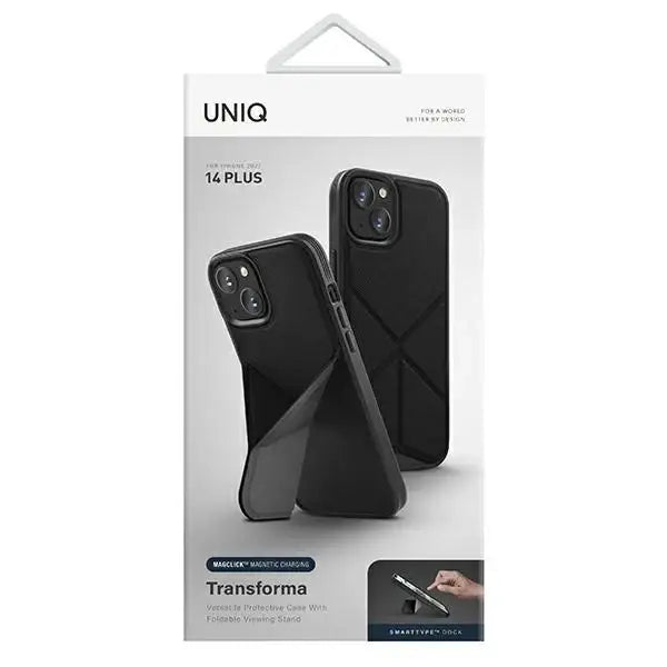 Uniq Transforma Magclick Charging case for iPhone 14 Plus - black - Cell phone cases and covers<<<HurtelXML