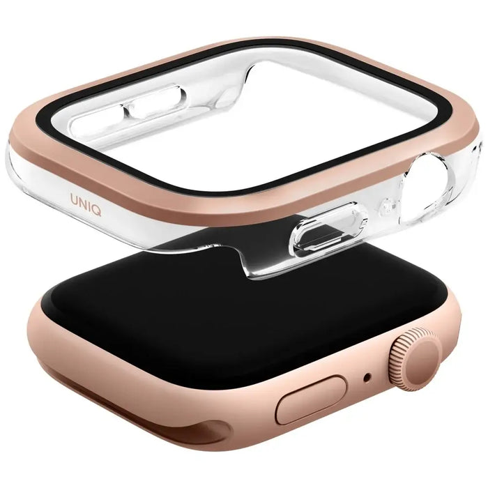 Uniq Voute Tempered Glass Case for Apple Watch 10 46mm - Rose Gold - Cell phone cases and covers<<<HurtelXML