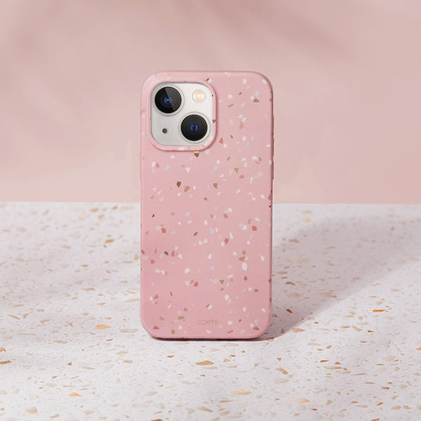 Uniq Coehl Terrazzo case for iPhone 14 Plus - pink