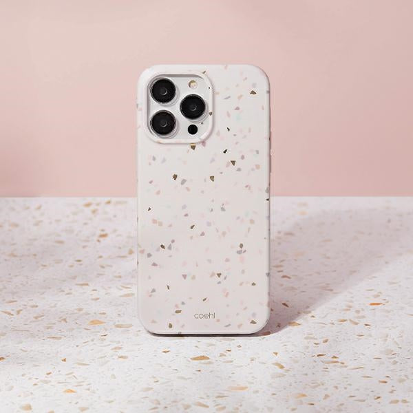 Uniq Coehl Terrazzo case for iPhone 14 Pro - sand
