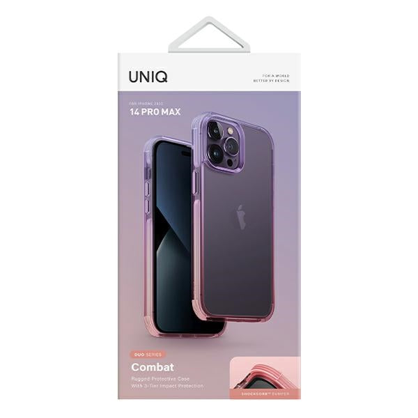 Uniq Combat Duo case for iPhone 14 Pro Max - lilac and pink