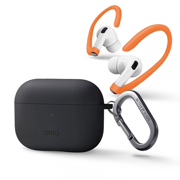 Uniq Nexo case for AirPods Pro 2 + ear hooks - gray