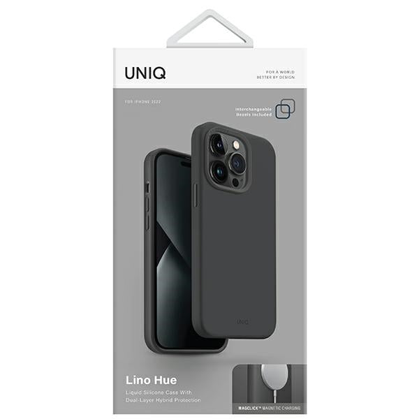 Uniq Lino Hue Magclick Charging case for iPhone 14 Plus - gray