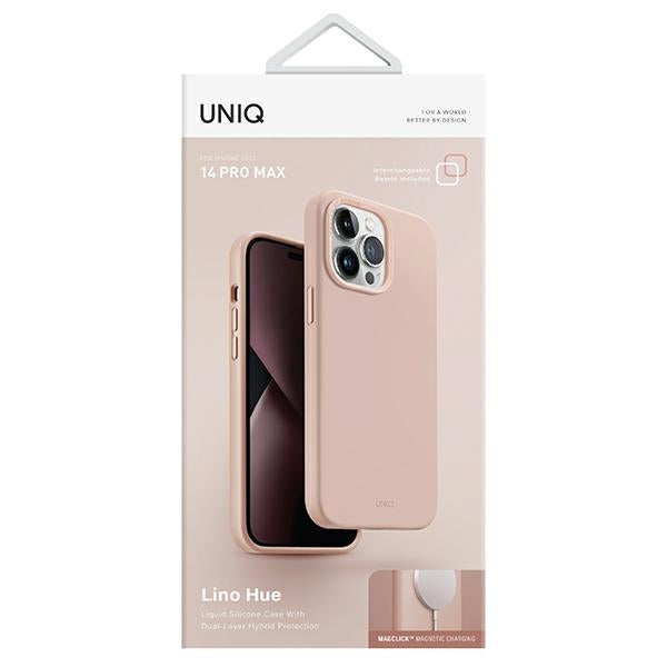 Uniq Lino Hue Magclick Charging case for iPhone 14 Pro Max - pink